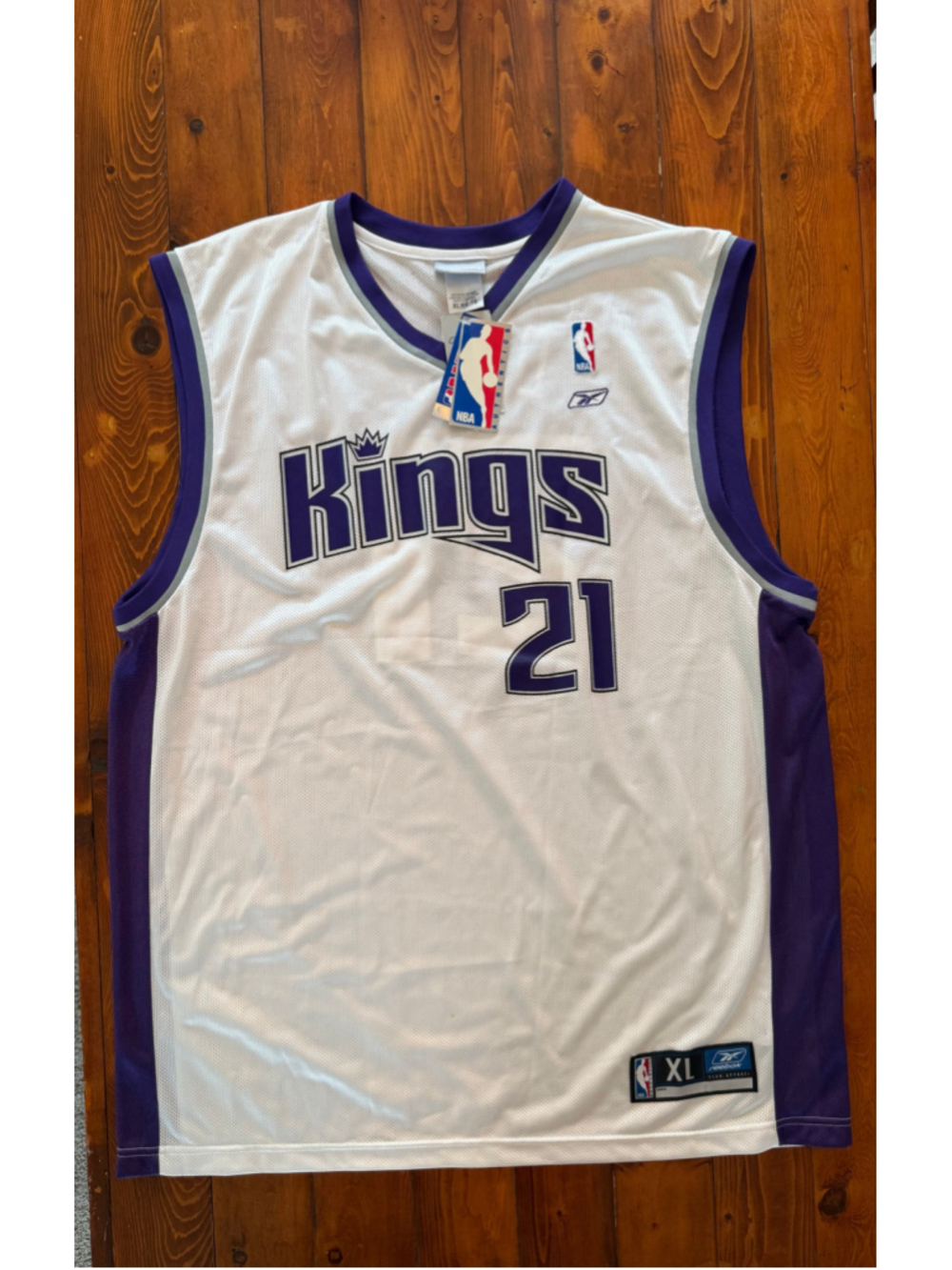 Men's Reebok Sacramento Kings Vlade Divac Jersey XL White Purple